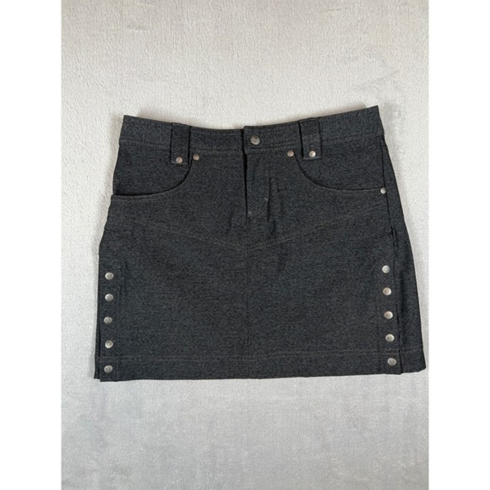 Athleta Take a Hike Side Snap Mini Skirt Charcoal Gray‎ Active Travel Skirt 2